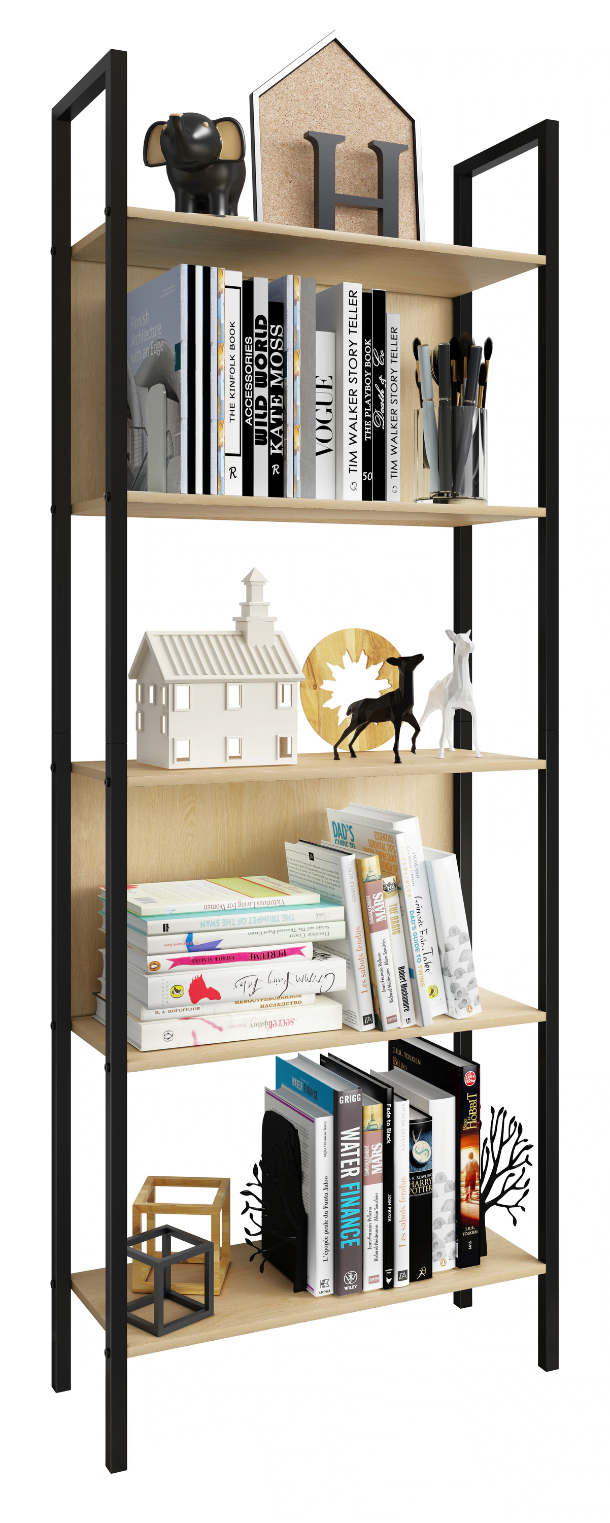 VCM Standregal "VCM Holz Metall Aufbewahrung Stand Regal Bücherregal Deko B günstig online kaufen