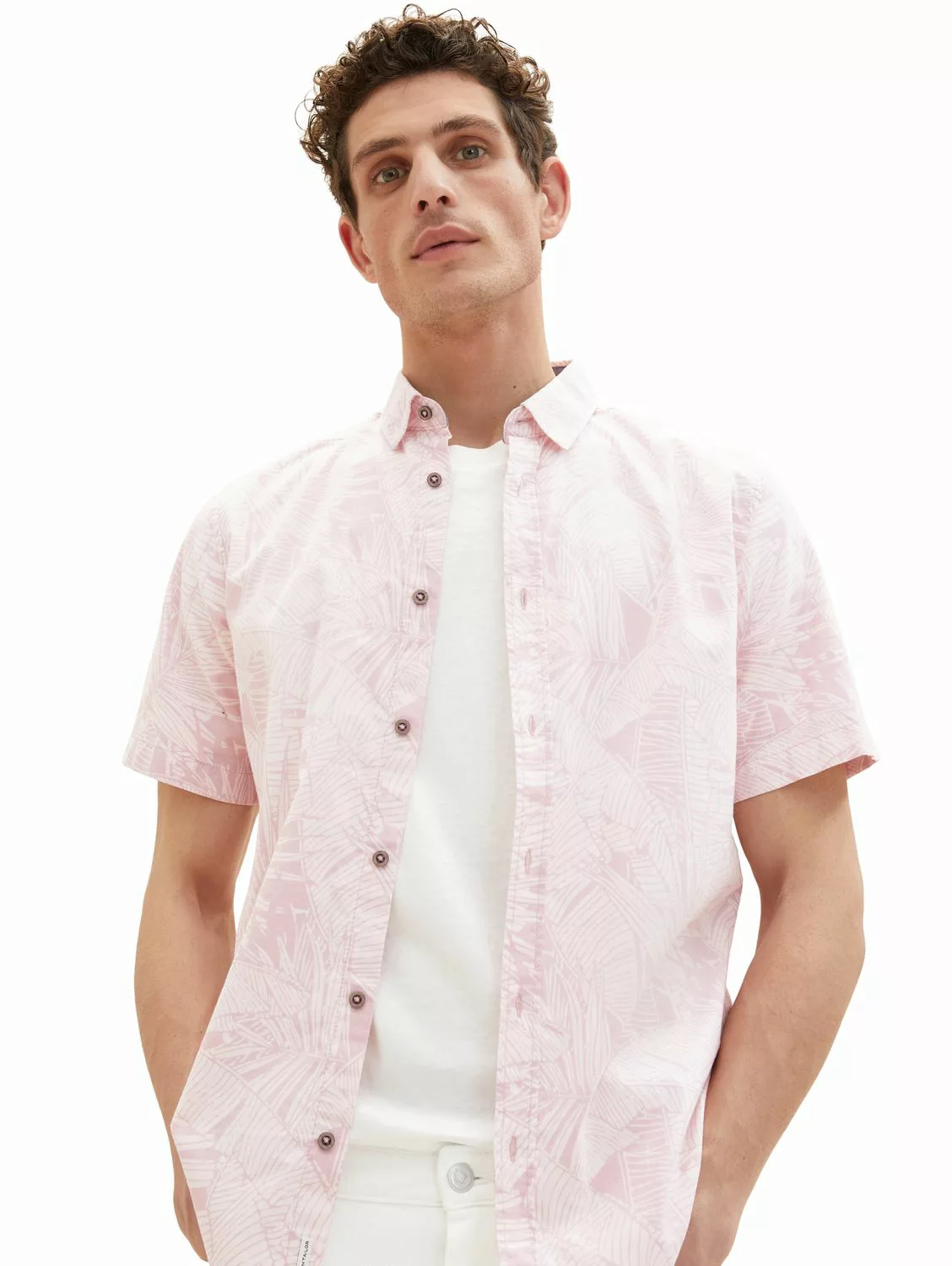 Tom Tailor Herren Kurzarm Hemd PRINTED - Regular Fit günstig online kaufen