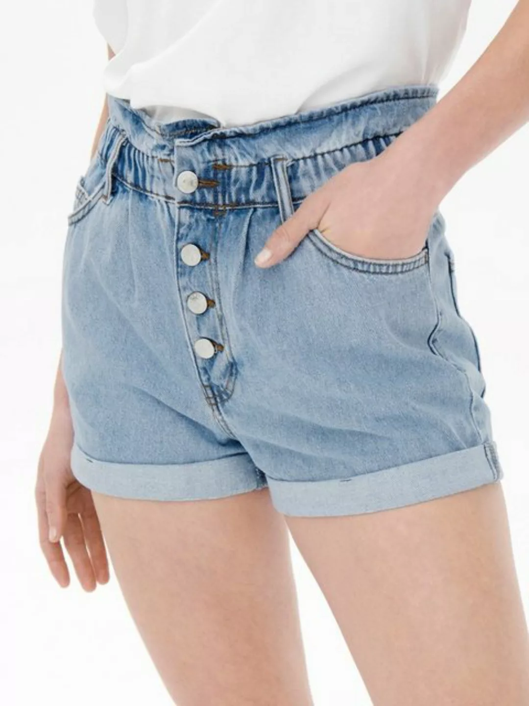 Only Damen Jeans Short ONLCUBA LIFE PAPERBAG günstig online kaufen