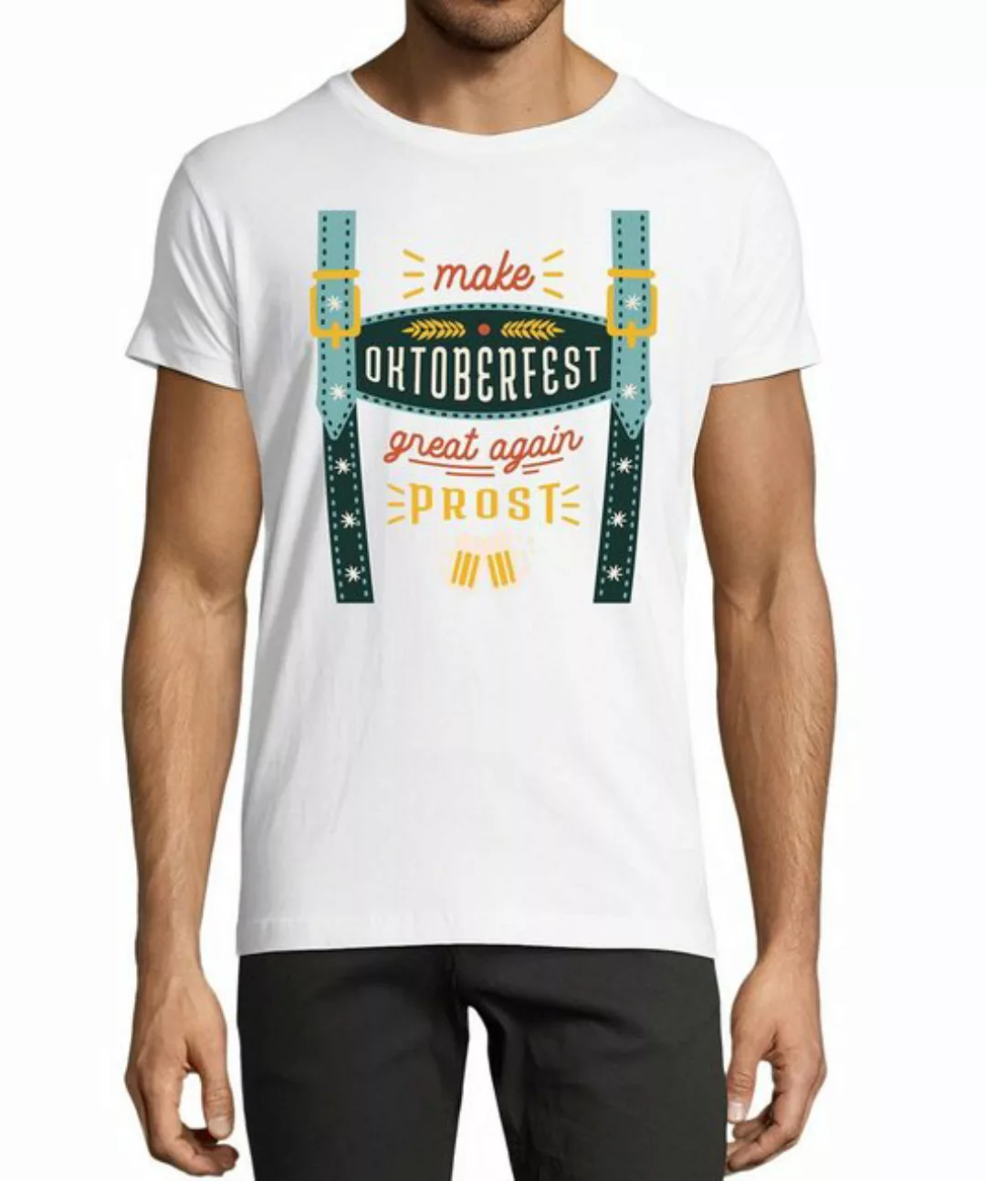 MyDesign24 T-Shirt Herren Fun Shirt - Trinkshirt Oktoberfest T-Shirt Hosent günstig online kaufen
