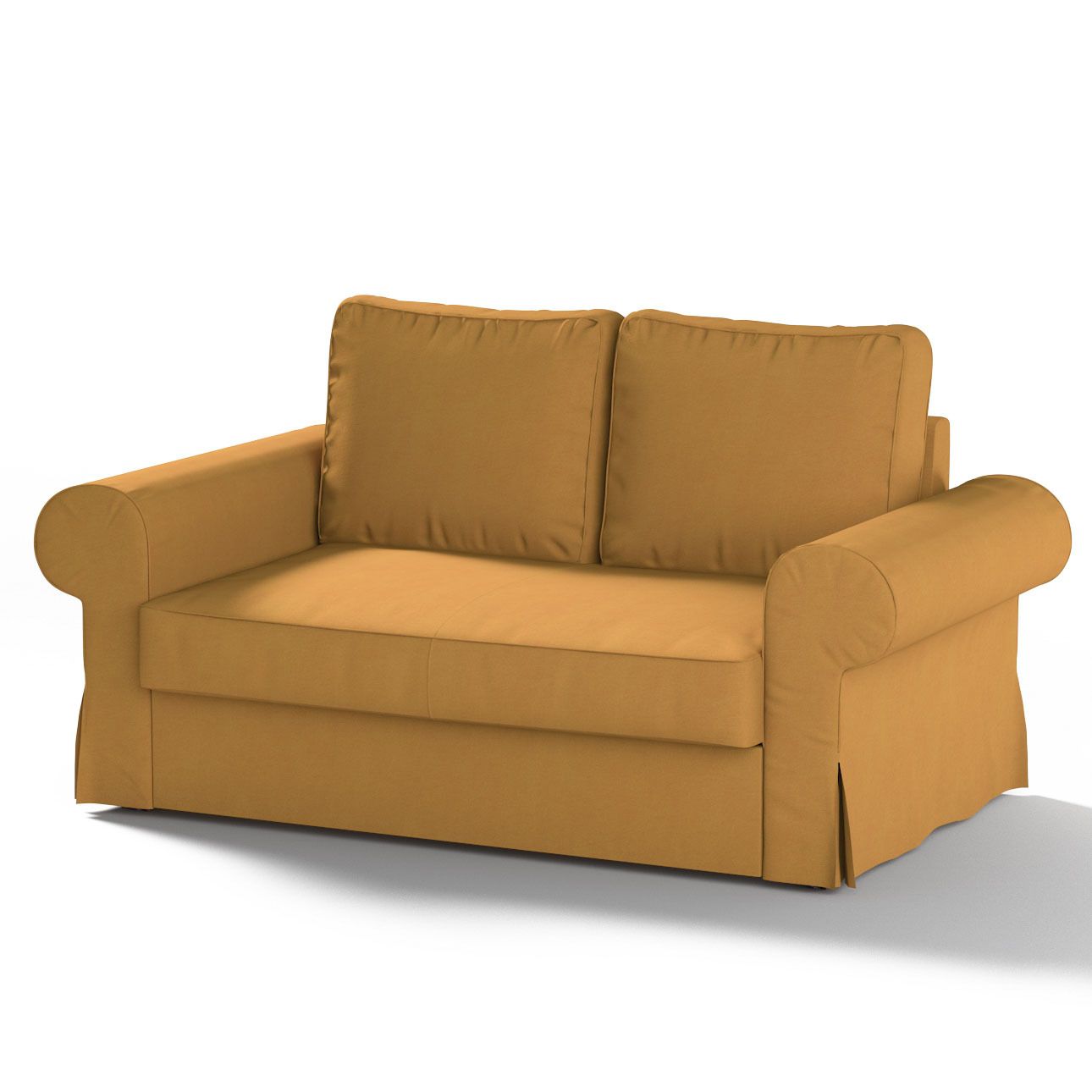 Bezug für Backabro 2-Sitzer Sofa ausklappbar, senffarbe, Bezug für Backabro günstig online kaufen