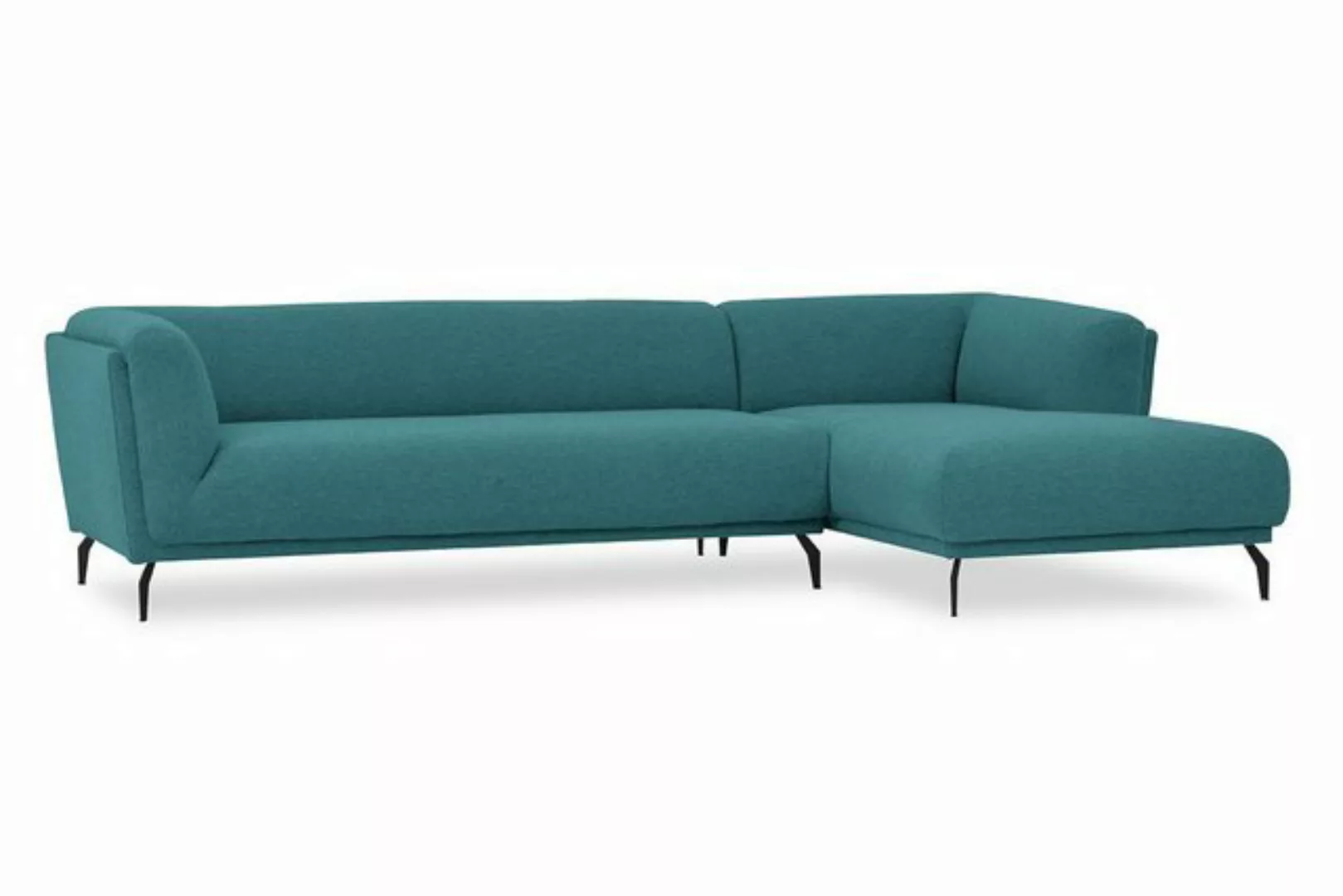 daslagerhaus living Sofa Ecksofa 2,5-Sitzer Aston Stoff petrol günstig online kaufen