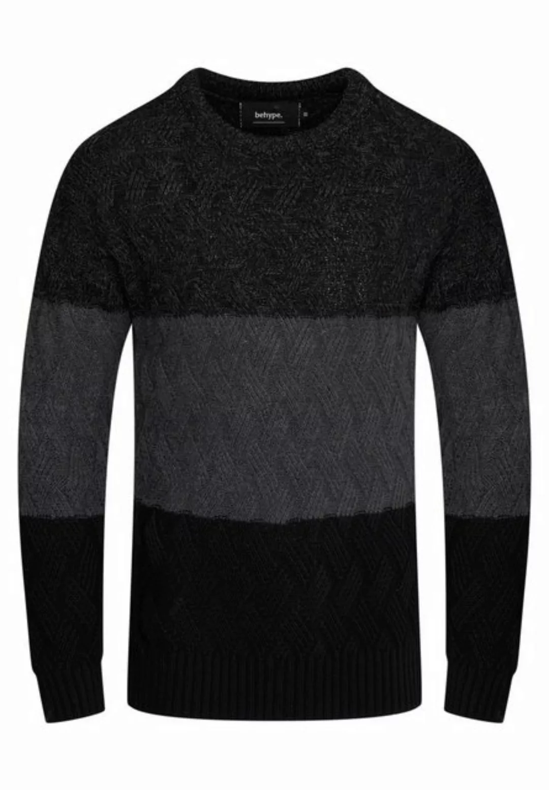 behype Strickpullover DAVAY im Colour-Block-Stil günstig online kaufen