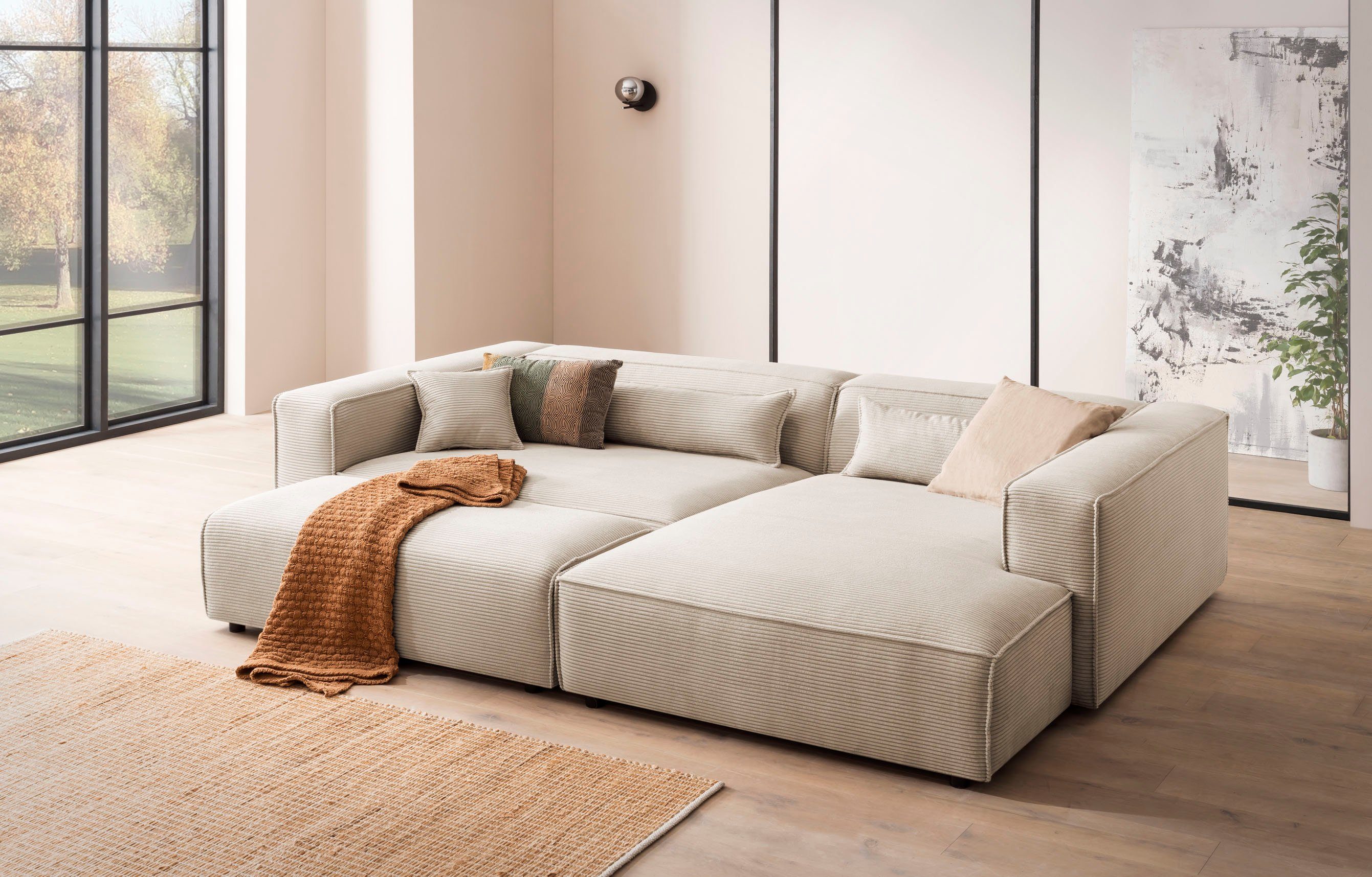 LeGer Home by Lena Gercke Polsterecke "PIARA XXL, L-Form mit Schlaffunktion günstig online kaufen
