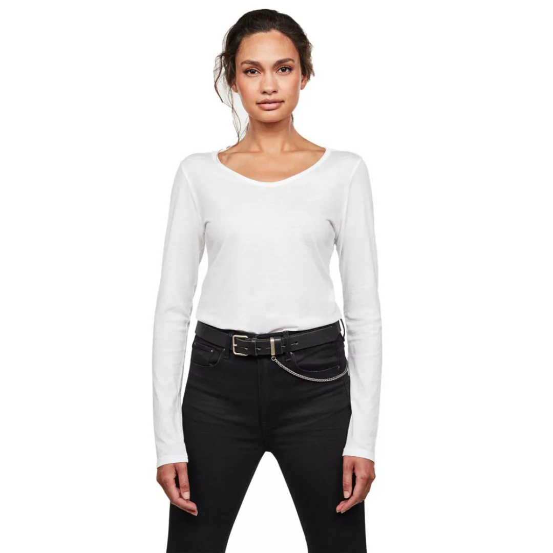 G-star Core Eyben Slim Langarm-t-shirt XL White günstig online kaufen