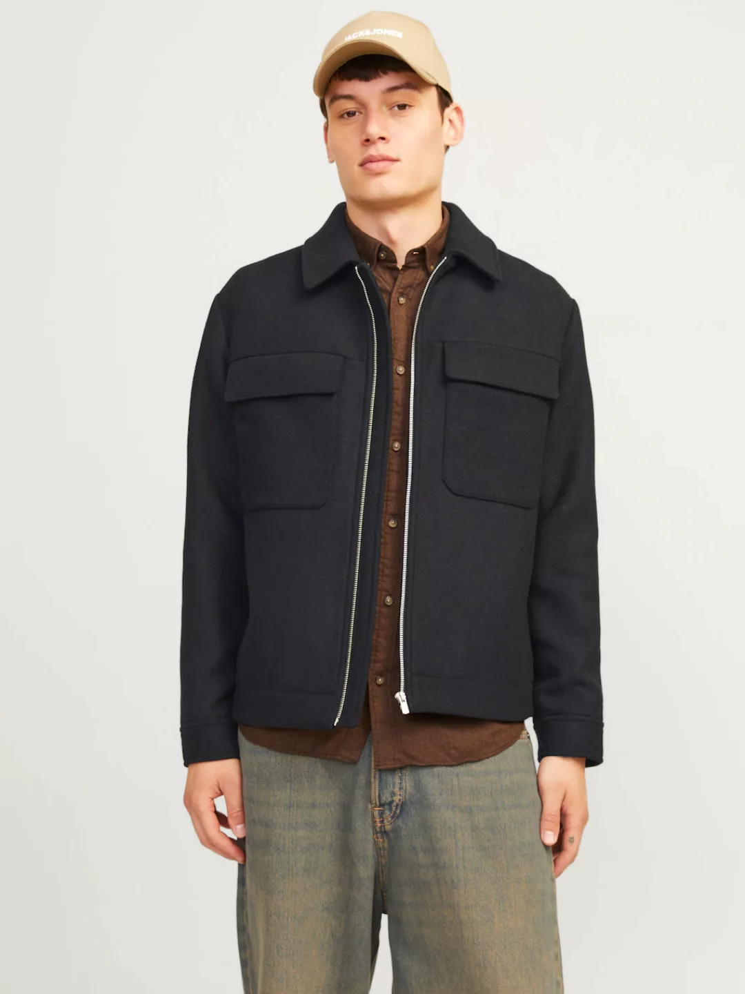 Jack & Jones Wolljacke "JPRBLURUSSEL WOOL BLEND JACKET SN", ohne Kapuze günstig online kaufen