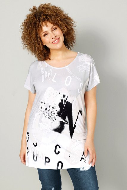 MIAMODA Rundhalsshirt T-Shirt bequem geschnitten Print-Motiv Halbarm günstig online kaufen