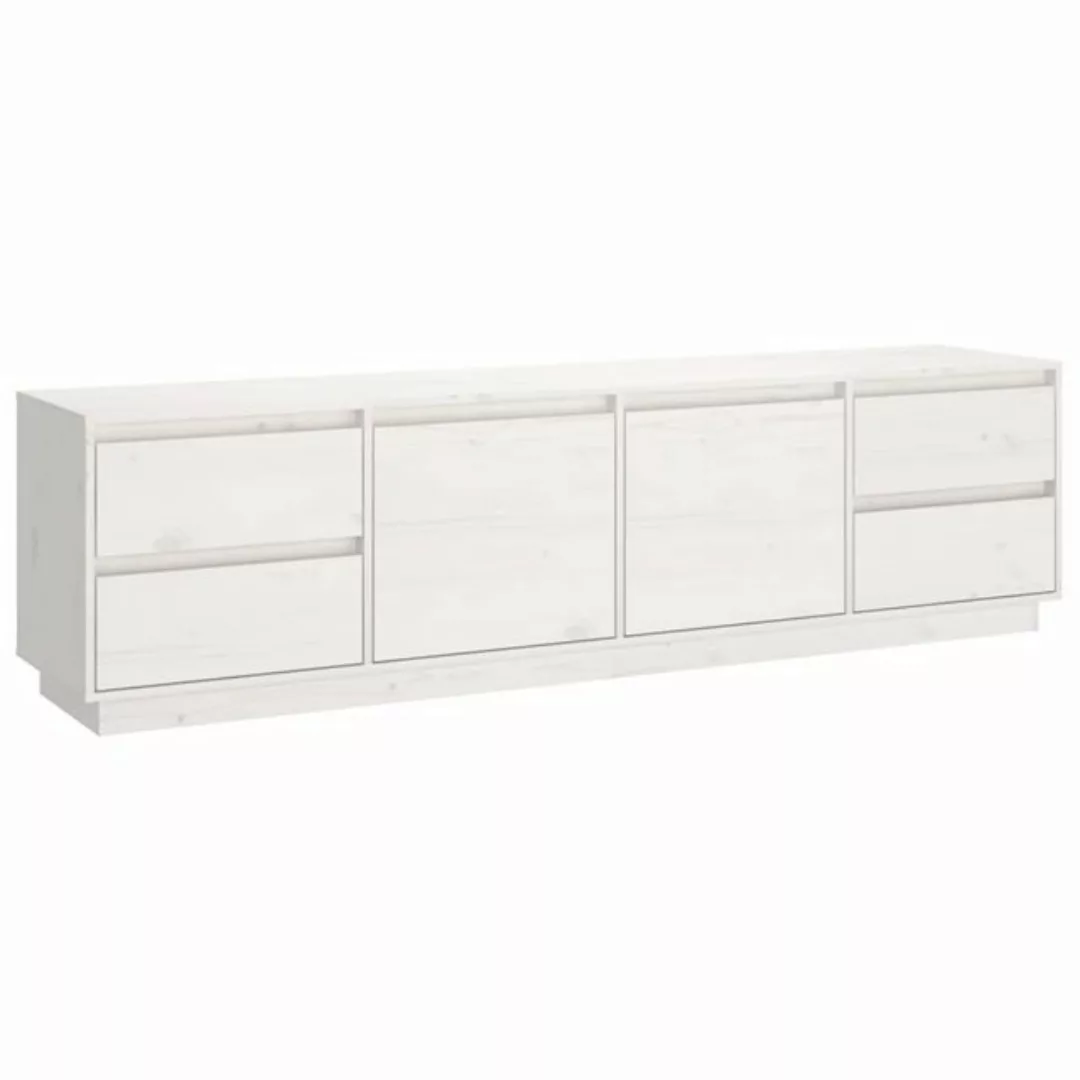 Vidaxl Tv-schrank Weiß 176x37x47,5 Cm Massivholz Kiefer günstig online kaufen