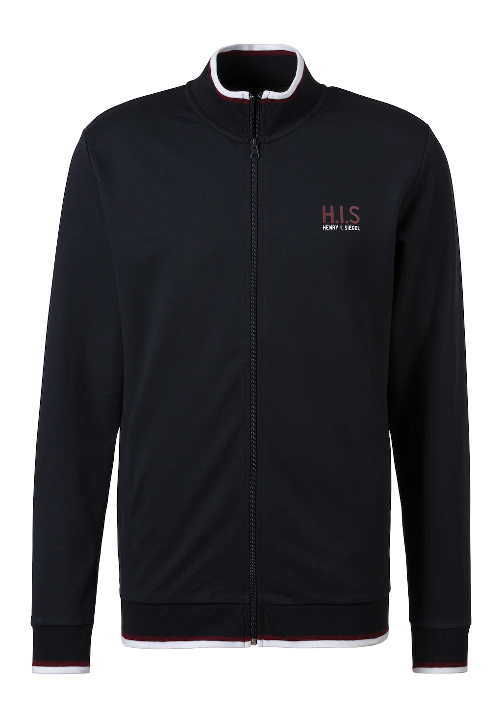 H.I.S Sweatjacke, Stehkragen mit Streifen günstig online kaufen