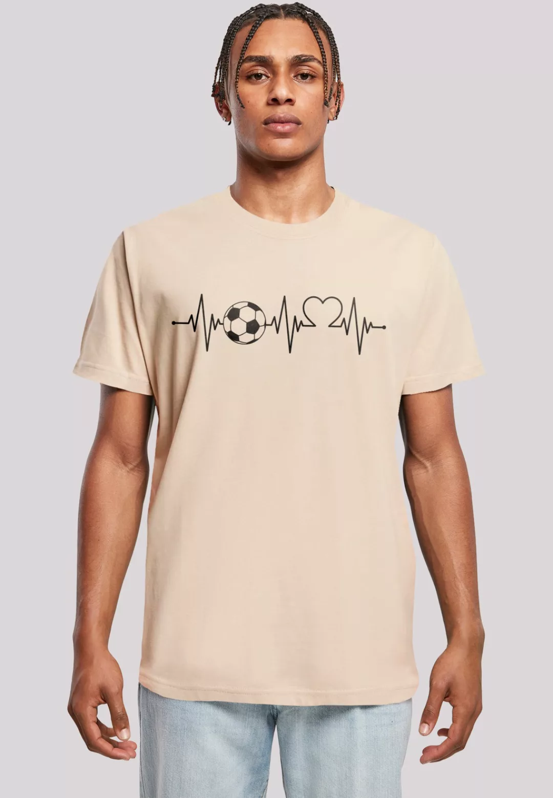 F4NT4STIC T-Shirt "Herzschlag Fußball", Premium Qualität günstig online kaufen