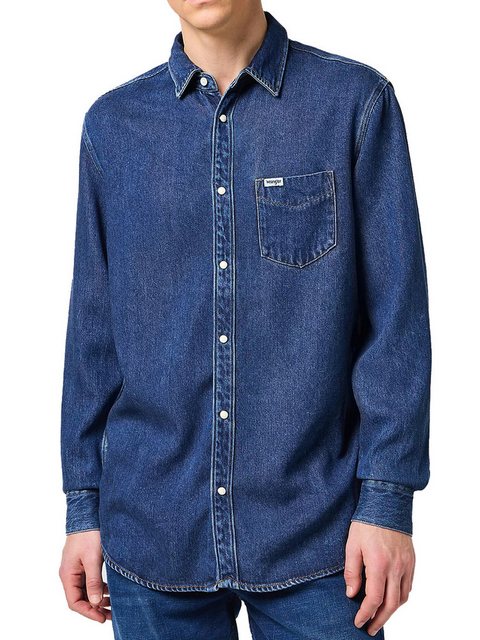 Wrangler Jeanshemd Regular Fit Supersoft - 1 PKT SHIRT Dark Stone günstig online kaufen