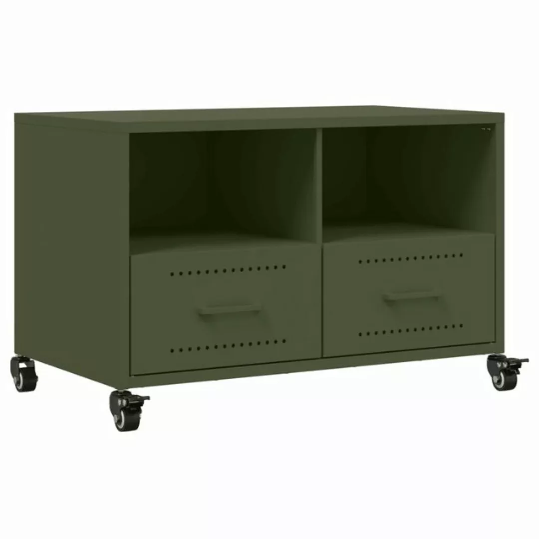 vidaXL Schrankmodule TV-Schrank Olivgrün 68x39x43,5 cm Kaltgewalzter Stahl günstig online kaufen