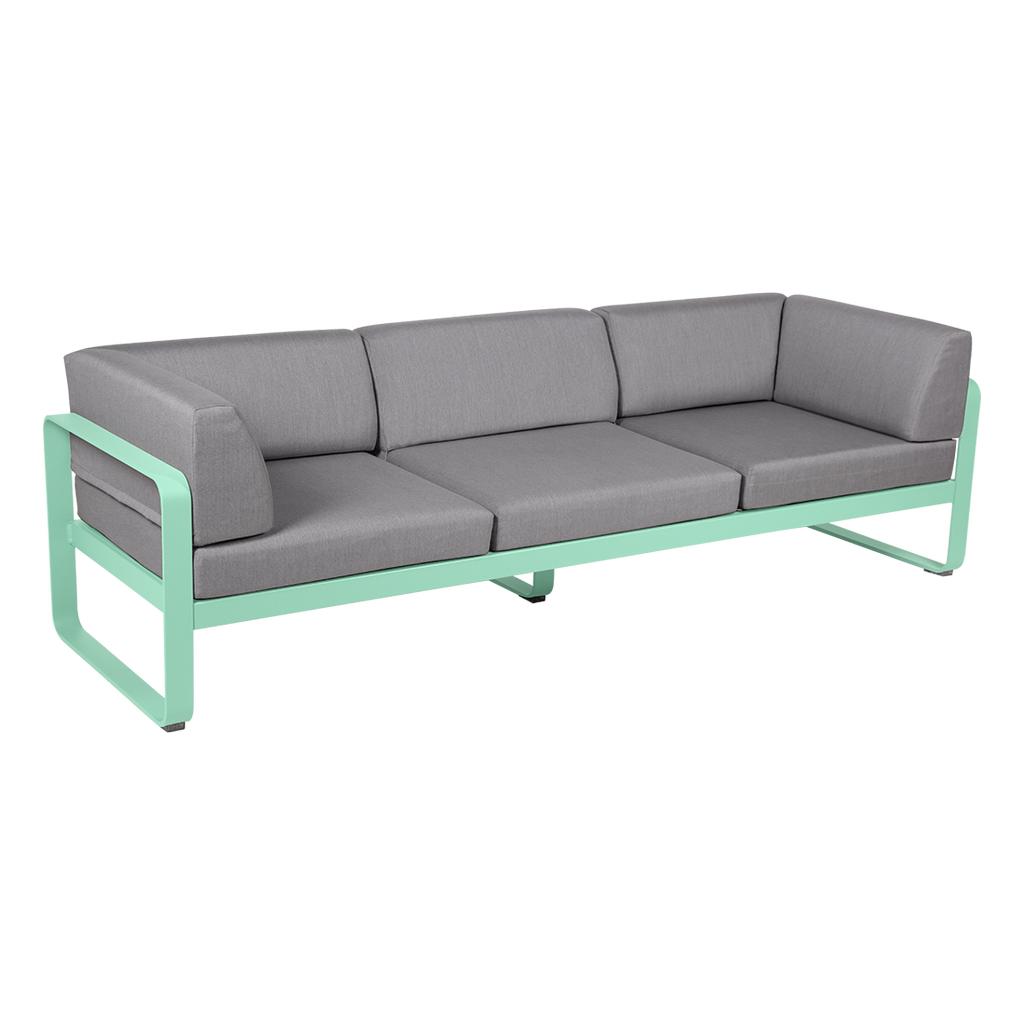 Bellevie 3-Sitzer Club Sofa Outdoor 83 Opalgrün 79 Flanellgrau günstig online kaufen