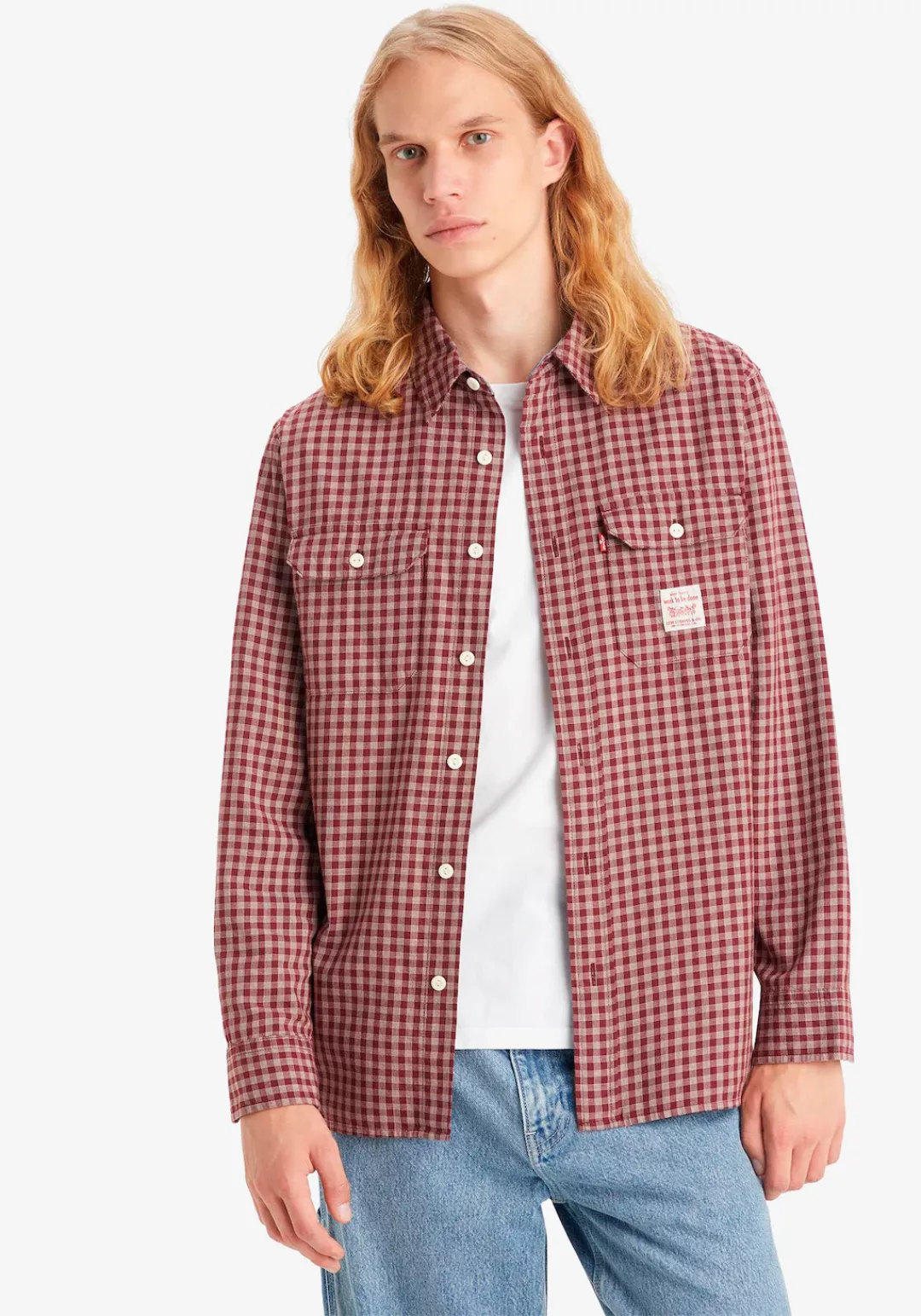 Levis Langarmhemd "CLASSIC WORKER -WORKWEAR REDS", mit 2 verschließbaren Br günstig online kaufen