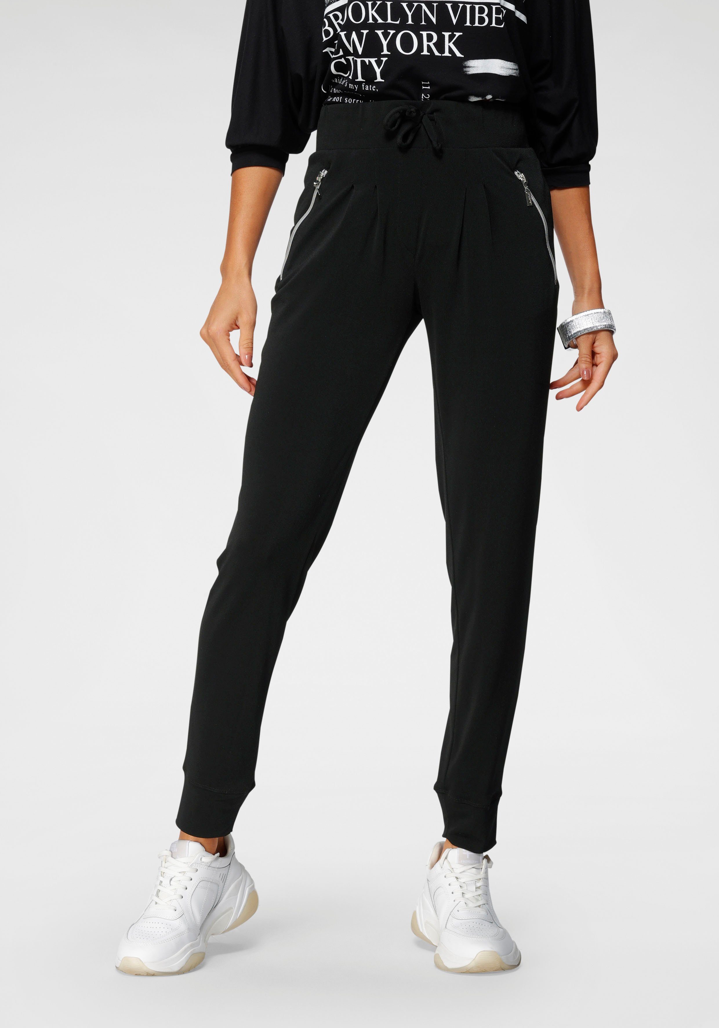 Laura Scott Jogger Pants mit Reißverschlusstaschen günstig online kaufen