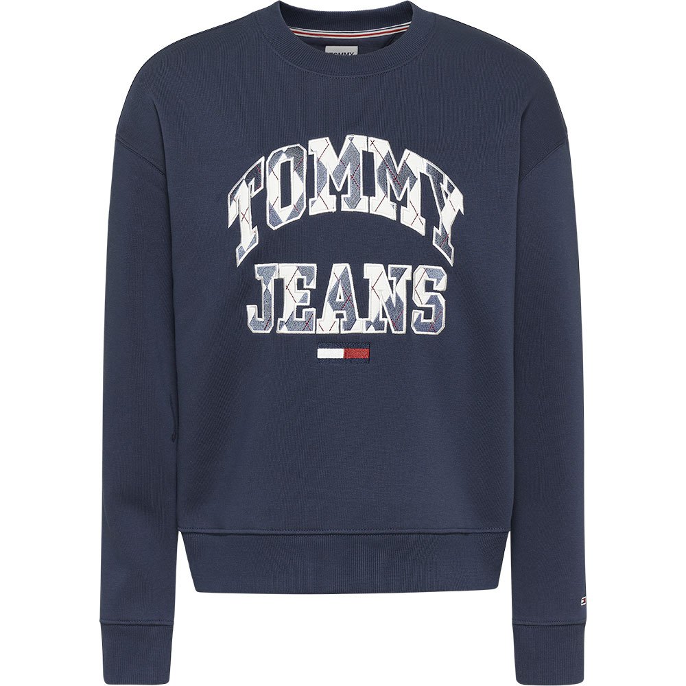 Tommy Jeans Boxy College Argyle Pullover S Twilight Navy günstig online kaufen