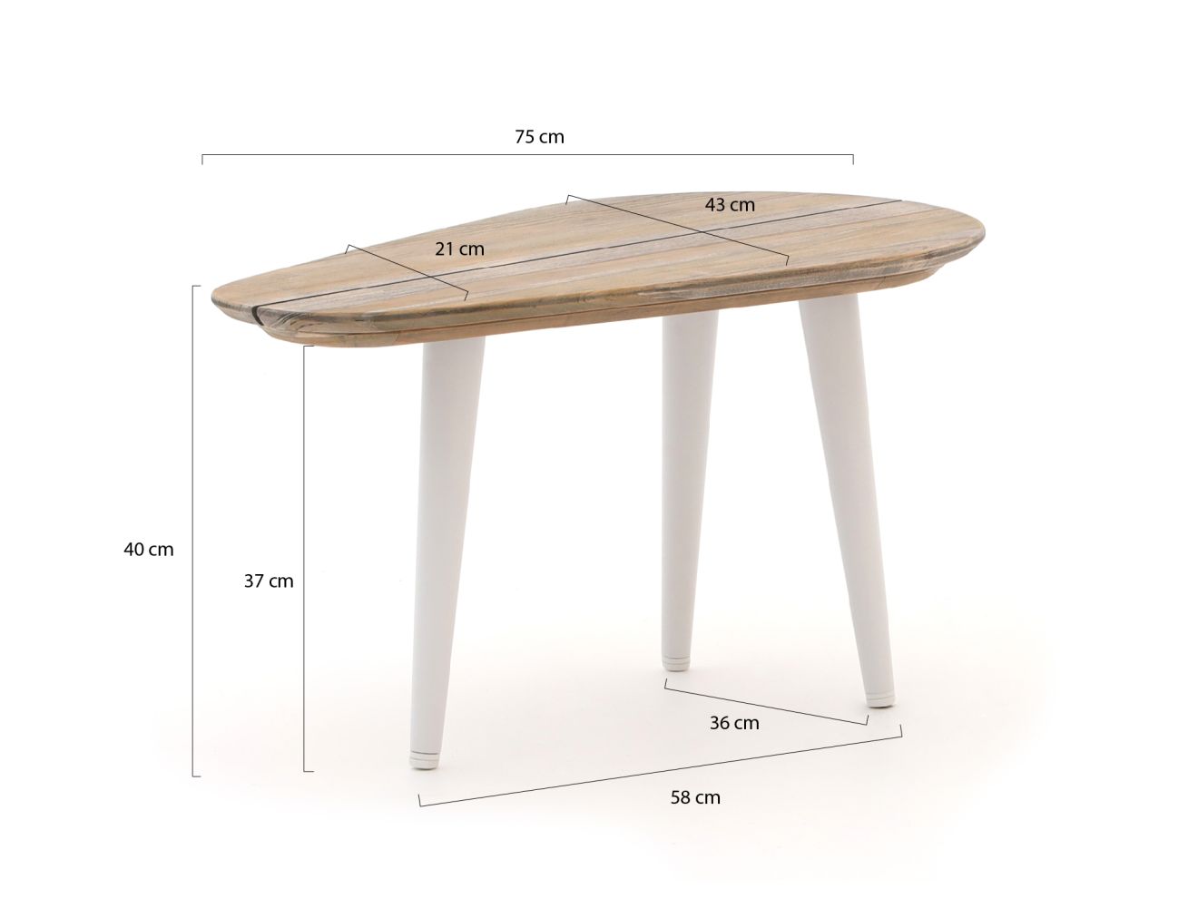 ROUGH-K Loungetisch 43x75x40 cm günstig online kaufen