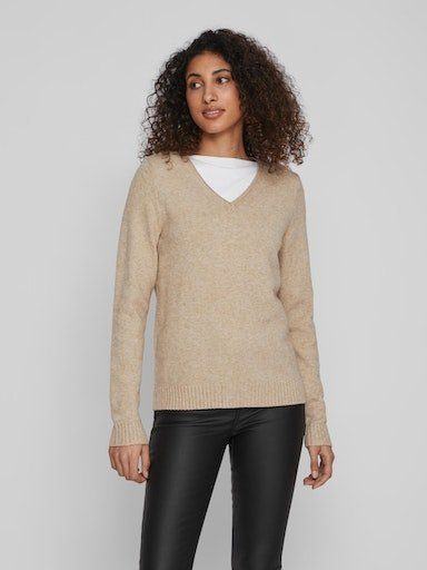 Vila V-Ausschnitt-Pullover VIRIL V-NECK L/S KNIT günstig online kaufen