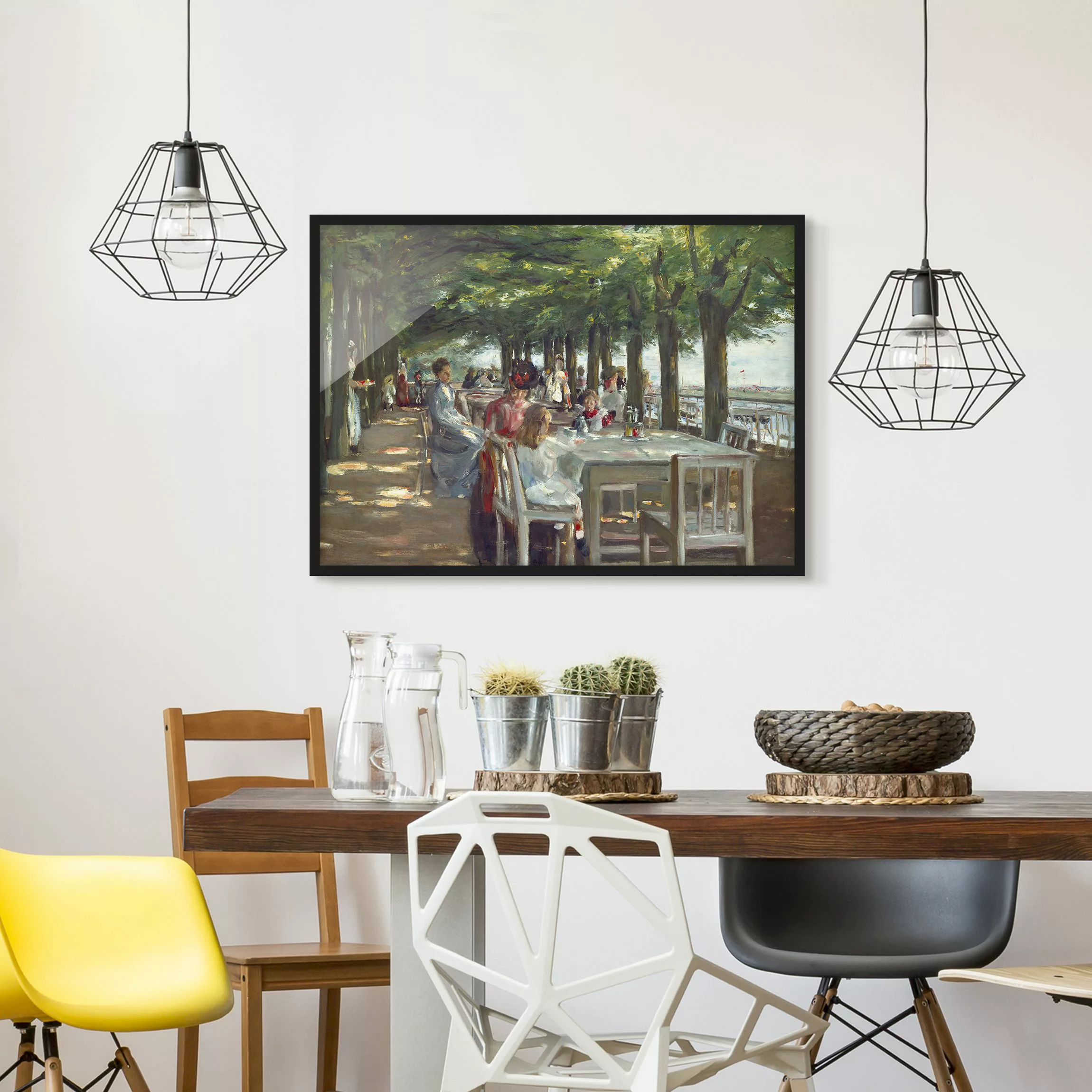 Bild mit Rahmen Kunstdruck - Querformat Max Liebermann - Terrasse des Resta günstig online kaufen