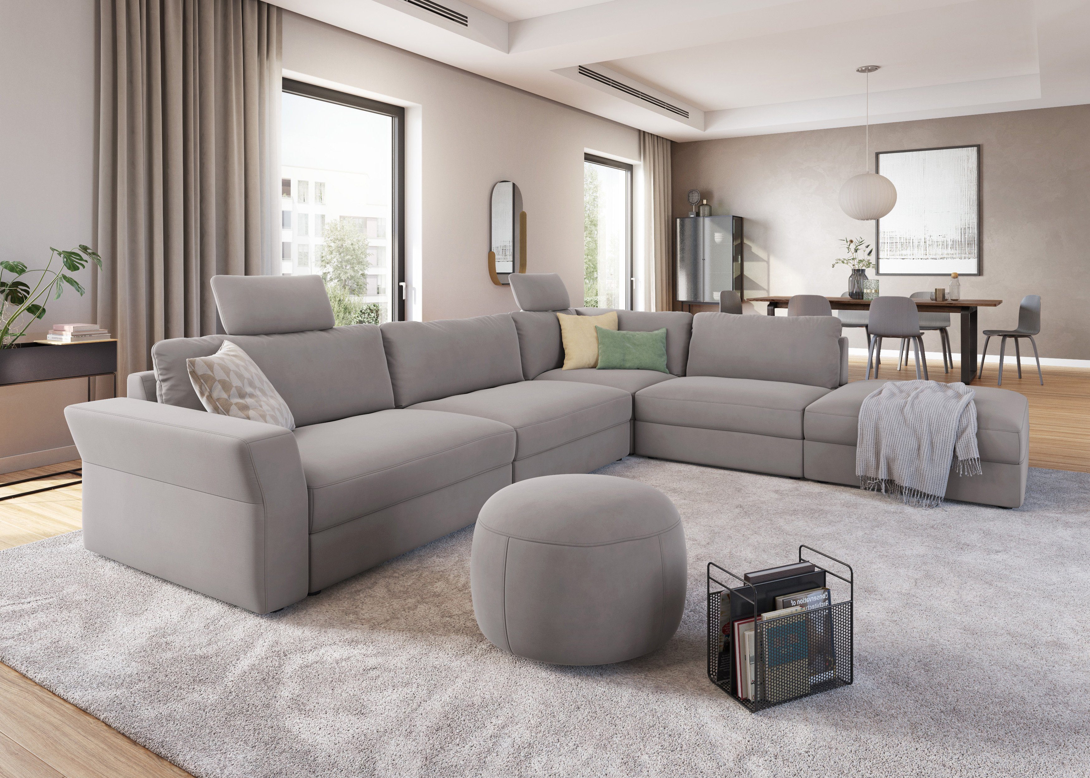 sit&more Ecksofa "Cadabra L-Form", Breite 356 cm, mit Sitztiefenverstellung günstig online kaufen