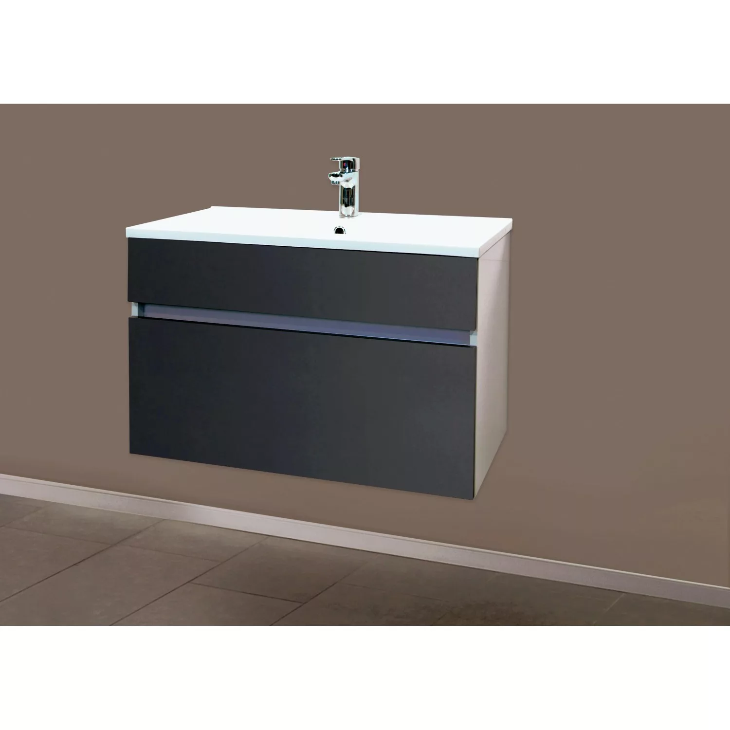 Sanotechnik Waschbeckenunterschrank Weiß matt 79,6 cm günstig online kaufen