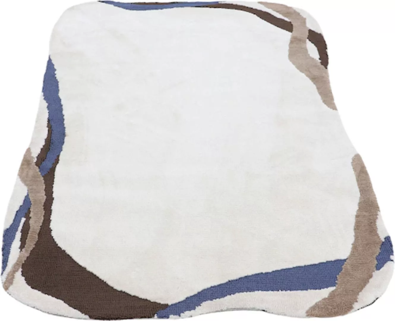 carpetfine Teppich »Holly 6«, wellenförmig, Uni-Farben, mit Bordüre, Wohnzi günstig online kaufen