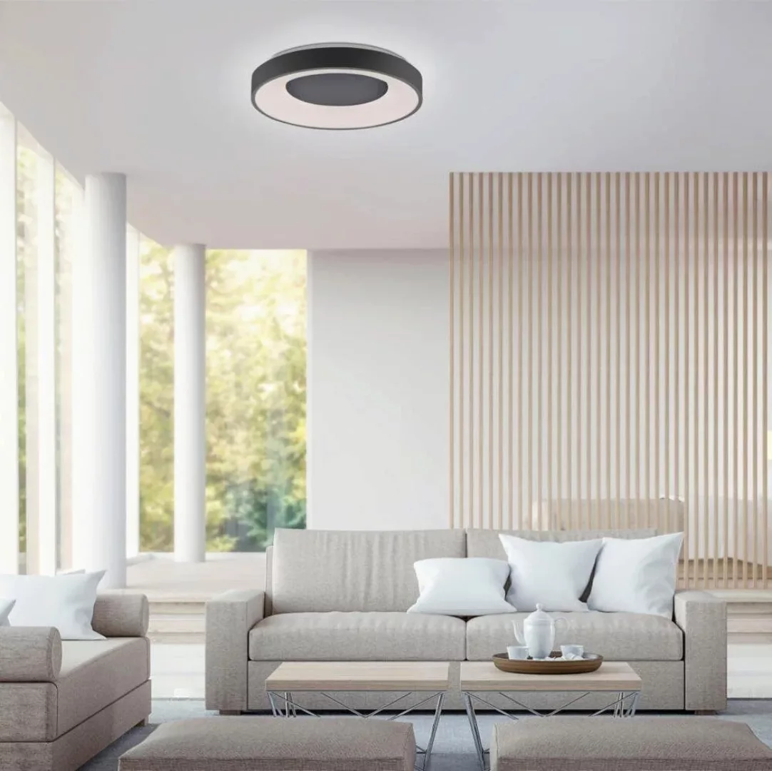 LED Deckenleuchte Anika in Anthrazit und Weiß 30W 3200lm günstig online kaufen
