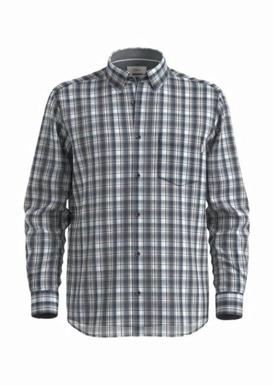 s.Oliver Langarmhemd Regular: Hemd mit Kentkragen günstig online kaufen
