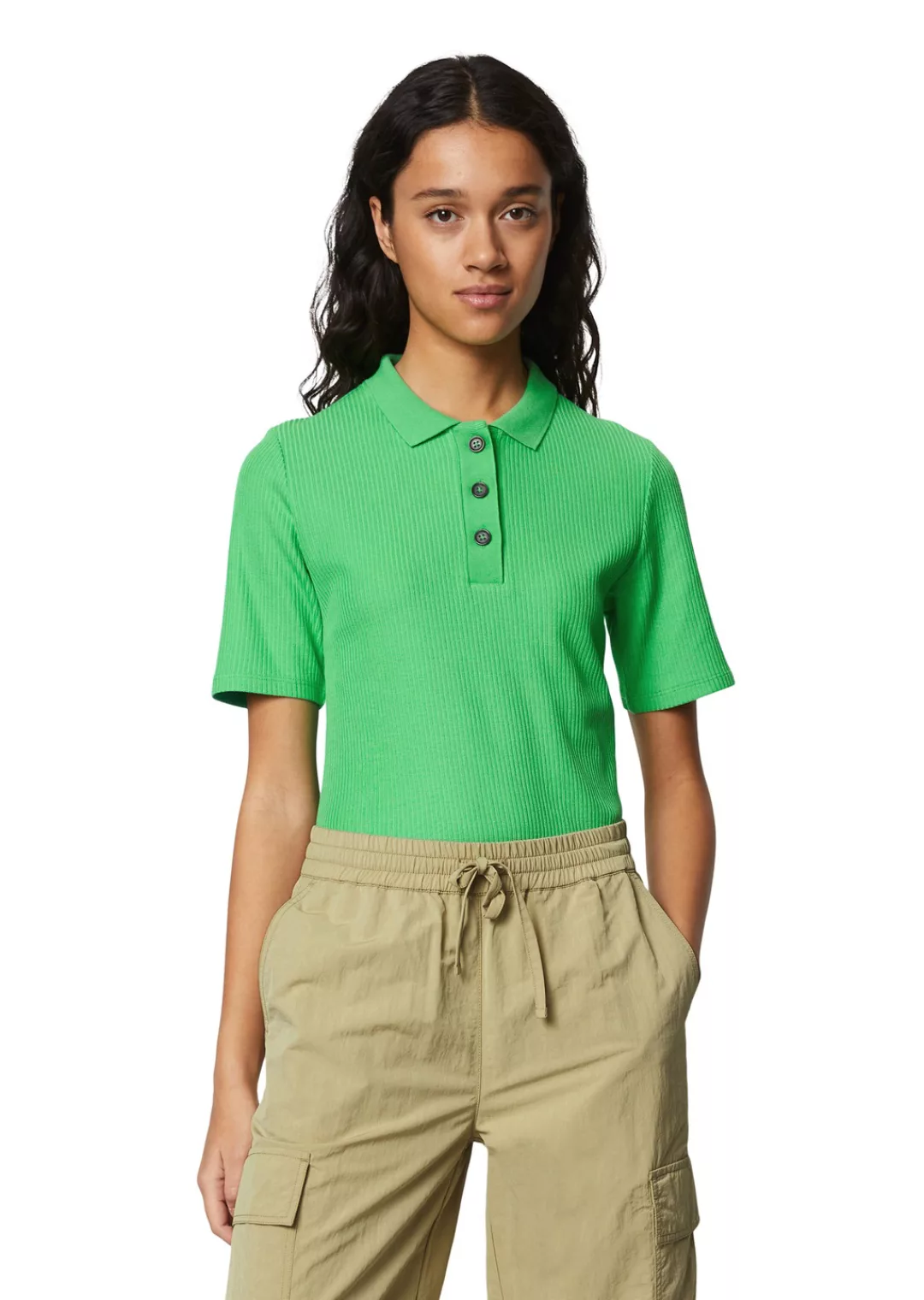 Marc O'Polo Shirtbluse Jersey polo, short sleeve, polo col günstig online kaufen