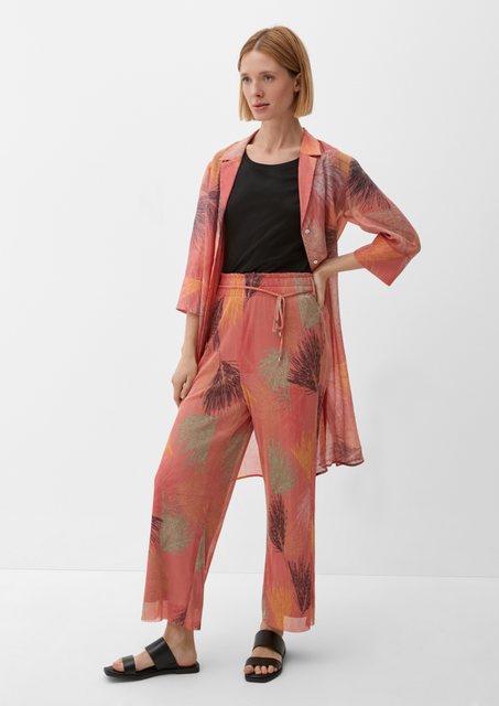 s.Oliver BLACK LABEL Stoffhose Loose: Culotte mit Allover-Print günstig online kaufen