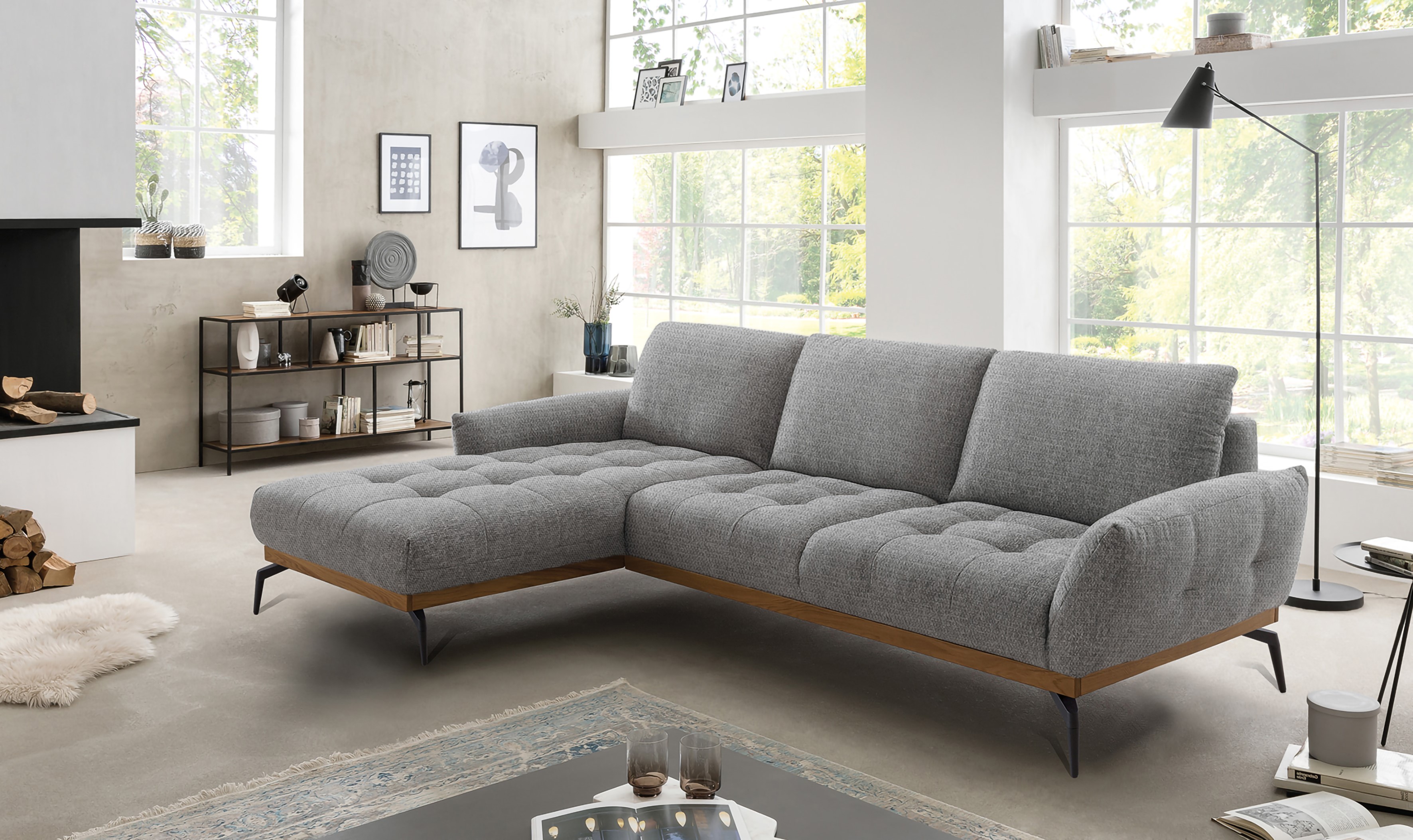 exxpo - sofa fashion Ecksofa "NICEA, erstklassiger Komfort, tolle Details, günstig online kaufen