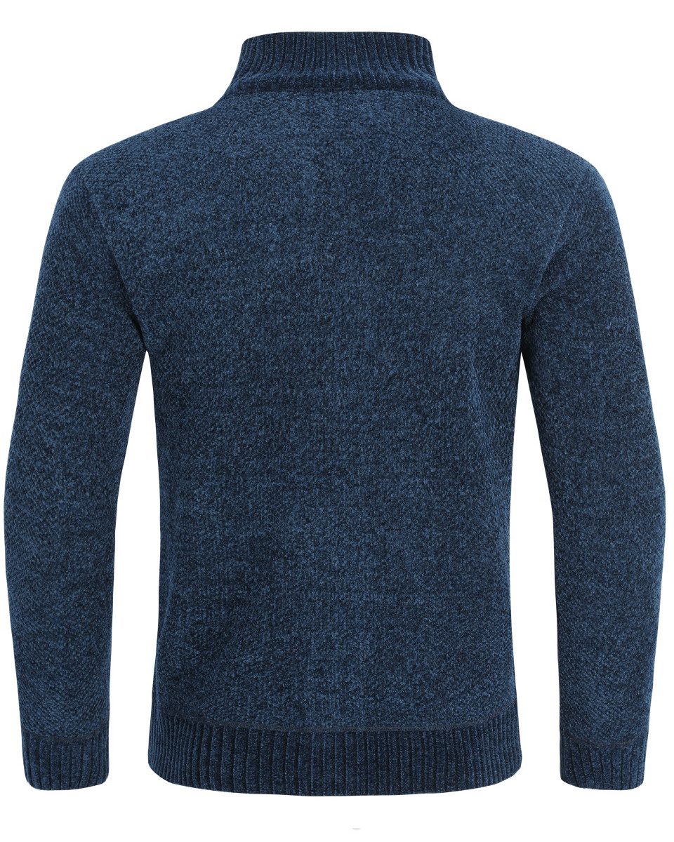 Allthemen Cardigan mit Stehkragen Uni Grobstrick günstig online kaufen