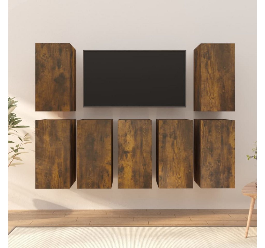 vidaXL TV-Schrank TV-Schränke 7 Stk Räuchereiche 30,5x30x60 cm Spanplatte L günstig online kaufen