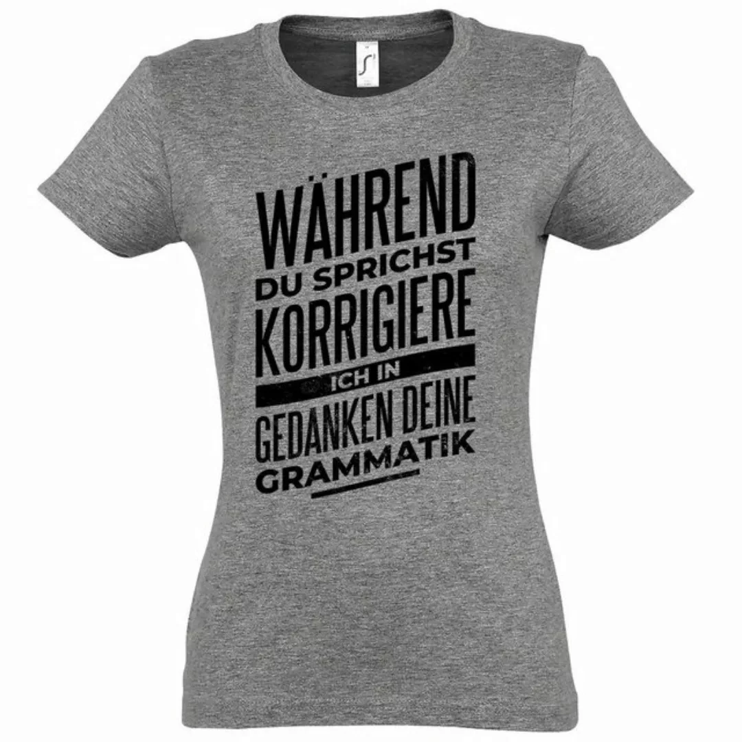 Youth Designz T-Shirt Ich Korrigiere Deine Grammatik Damen Shirt mit trendi günstig online kaufen