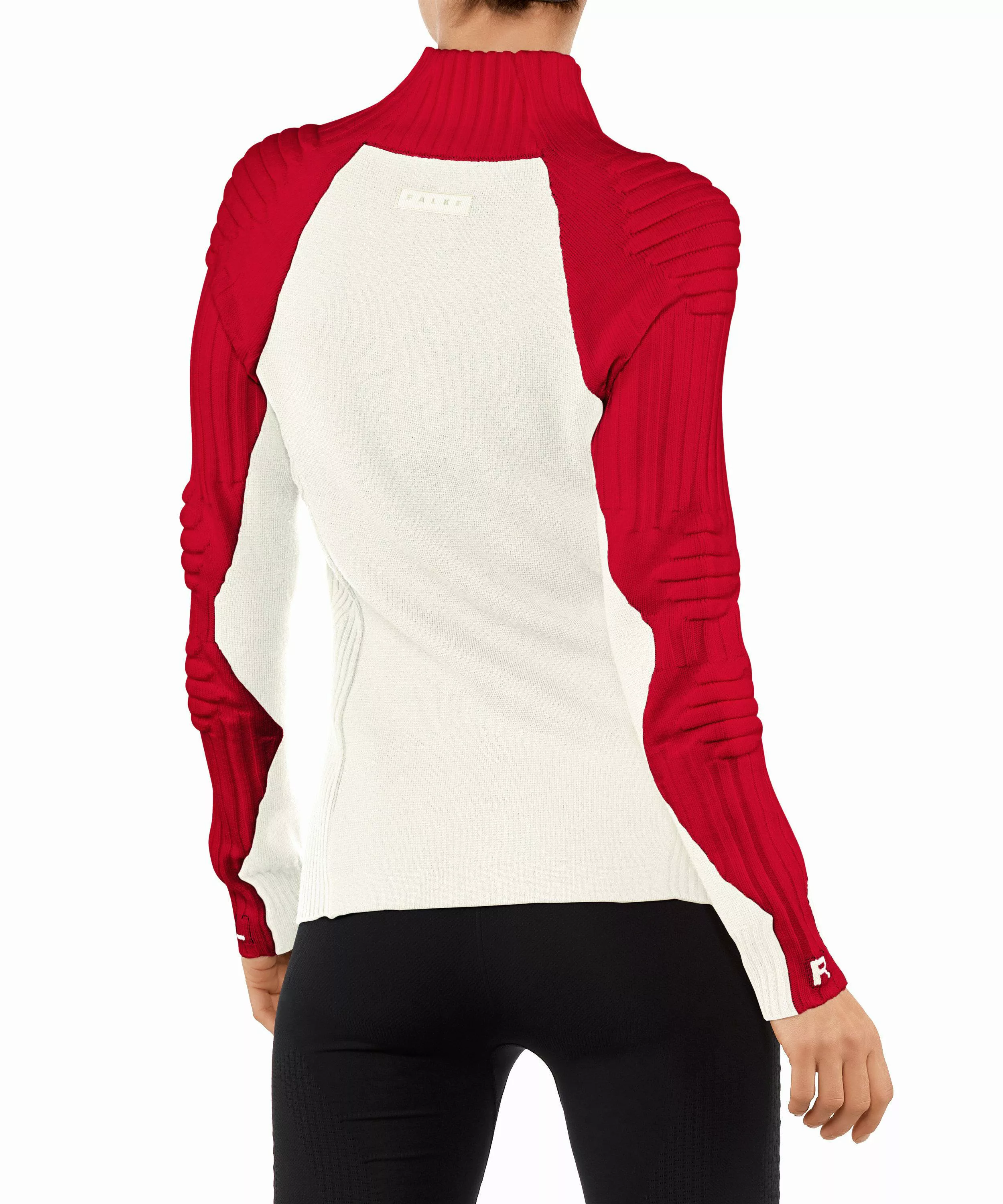 FALKE Damen Pullover Stehkragen, XL, Weiß, Schurwolle, 37907-204005 günstig online kaufen