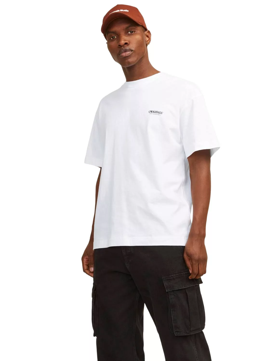 Jack & Jones Herren Rundhals T-Shirt JORMYKONOS GEO BACK - Relaxed Fit günstig online kaufen