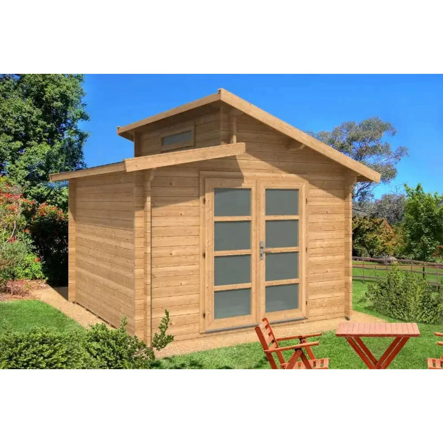 Alpholz Holz-Gartenhaus Aktiva Pultdach Tauchimprägniert 920 cm x 360 cm günstig online kaufen