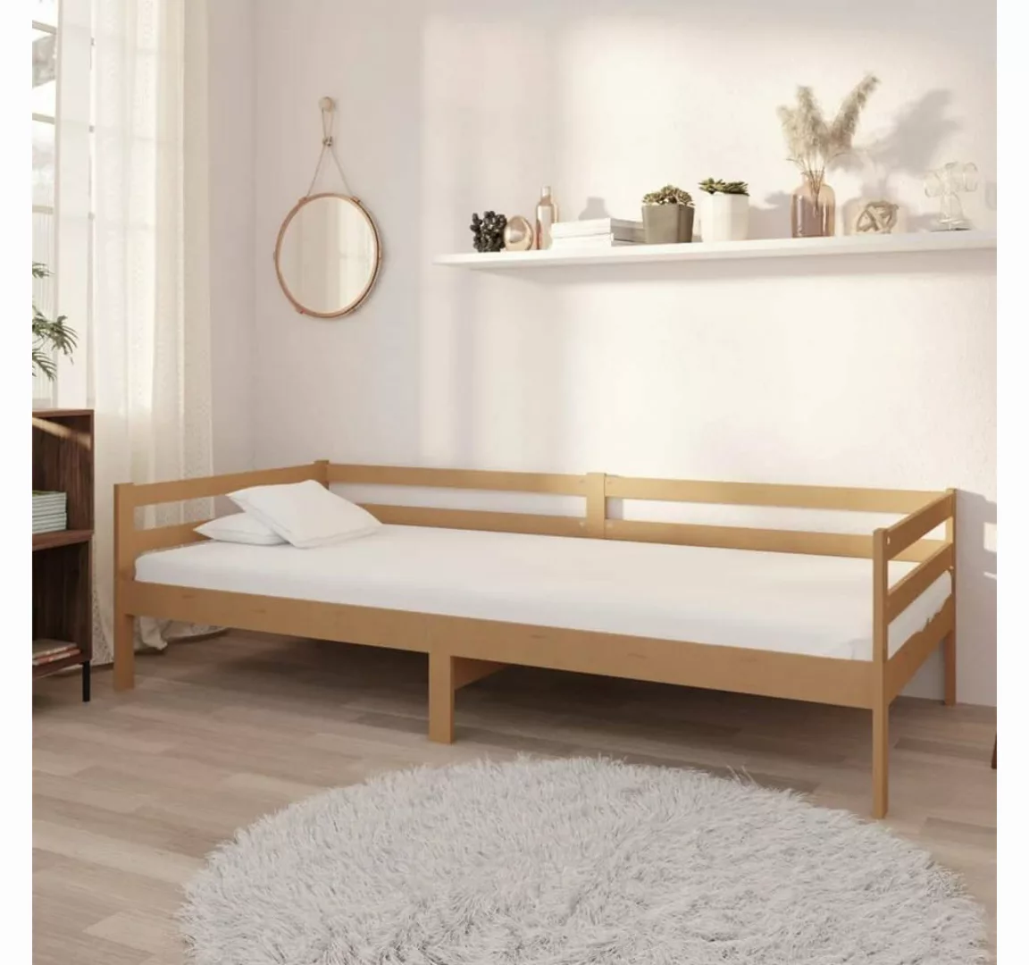 furnicato Bett Tagesbett Honigbraun Kiefer Massivholz 90x200 cm günstig online kaufen
