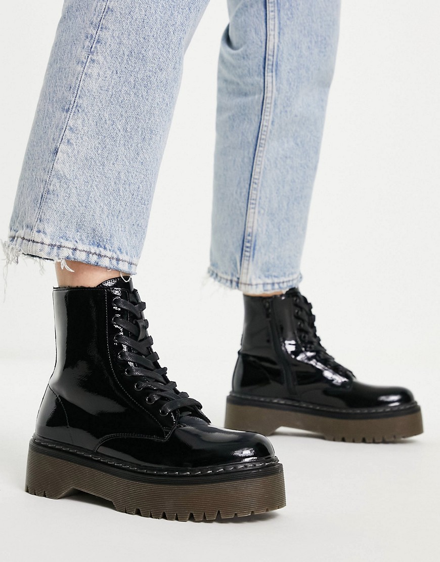 Call it Spring – Ankle-Boots in Schwarz mit dicker Sohle günstig online kaufen