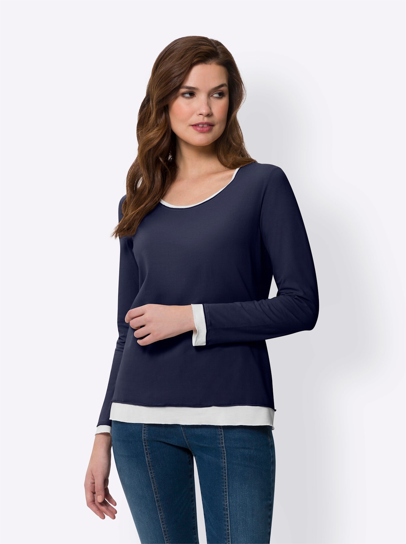 heine Langarmshirt "T-Shirt", (1 tlg.) günstig online kaufen