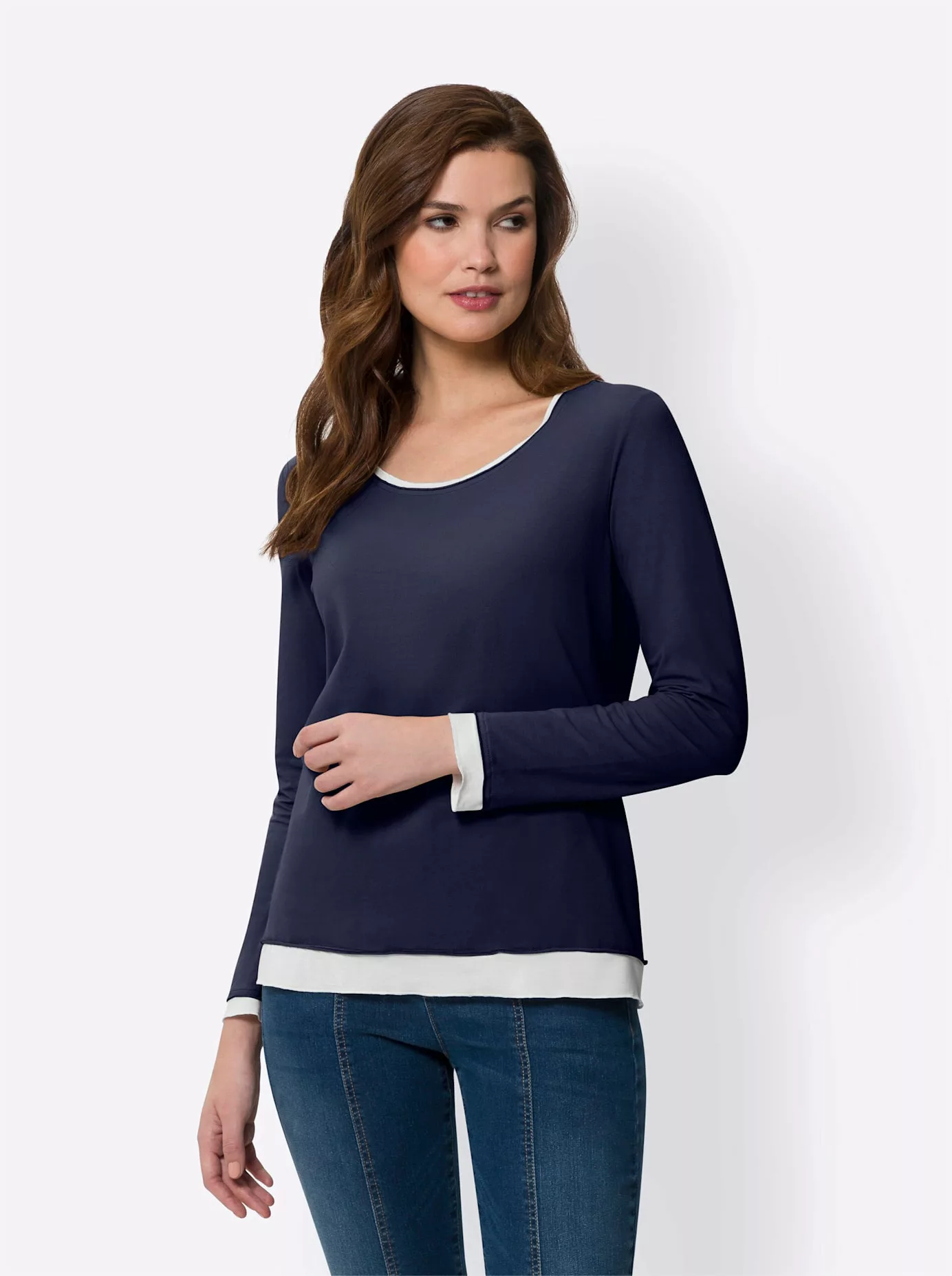 heine Langarmshirt "T-Shirt", (1 tlg.) günstig online kaufen