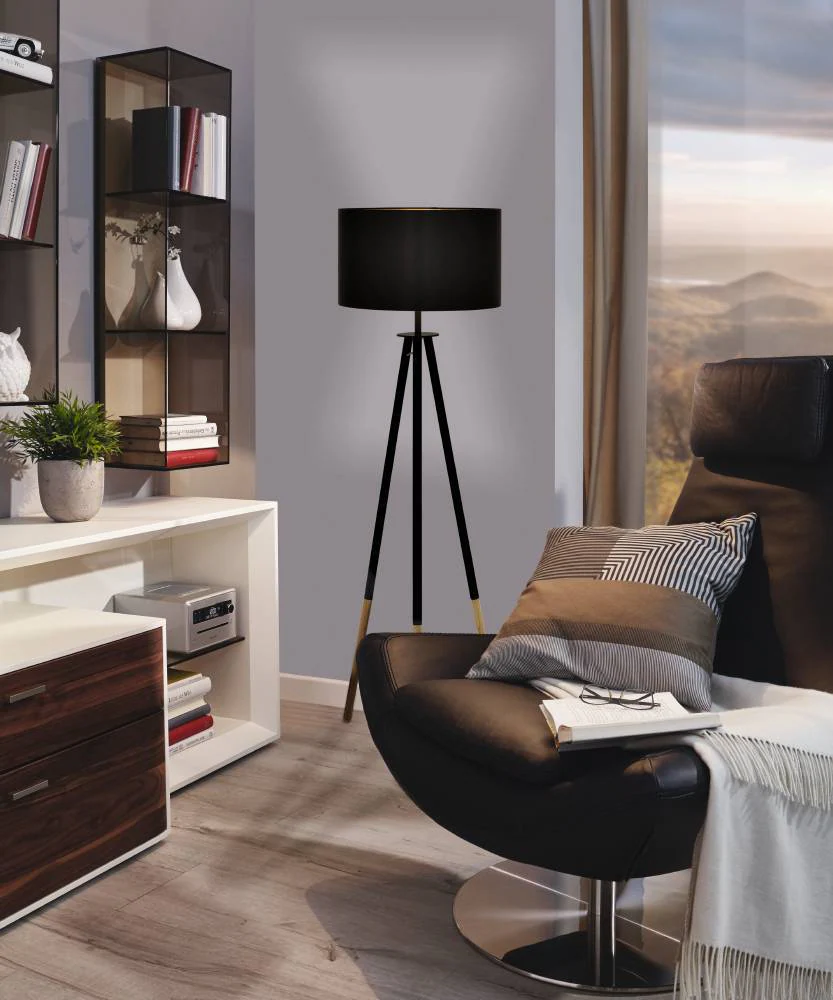 EGLO Stehlampe »BIDFORD«, 1 flammig-flammig, Stehleuchte, Wohnzimmerlampe, günstig online kaufen