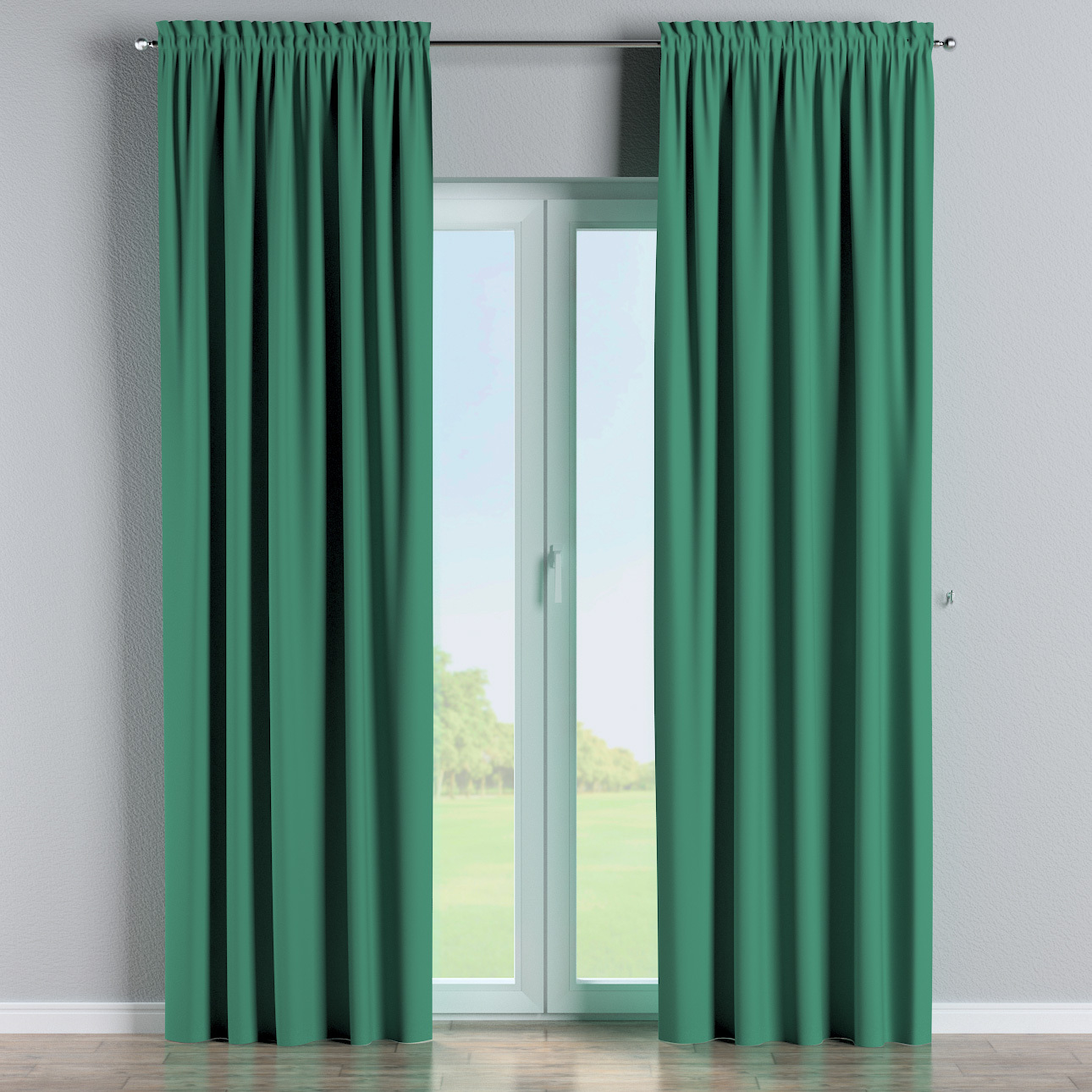 Vorhang mit Tunnel und Köpfchen, grün, Blackout 300 cm (269-46) günstig online kaufen