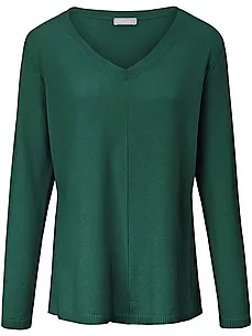 V-Pullover aus 100% Premium-Kaschmir include grün günstig online kaufen