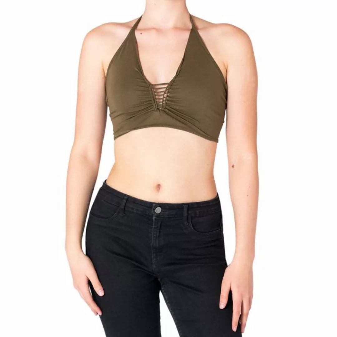 PANASIAM Crop-Top Damen Bademode Triangel Bikini Top mit Bindebändern Sexy günstig online kaufen