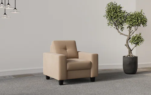 Places of Style Sessel »Varese«, Kreuznaht in beige günstig online kaufen