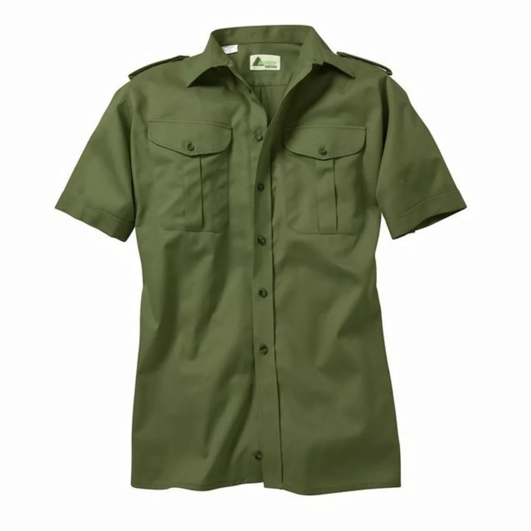 Skogen Kurzarmhemd Übergrößen Jagdhemd oliv mit kurzem Arm von Skogen günstig online kaufen