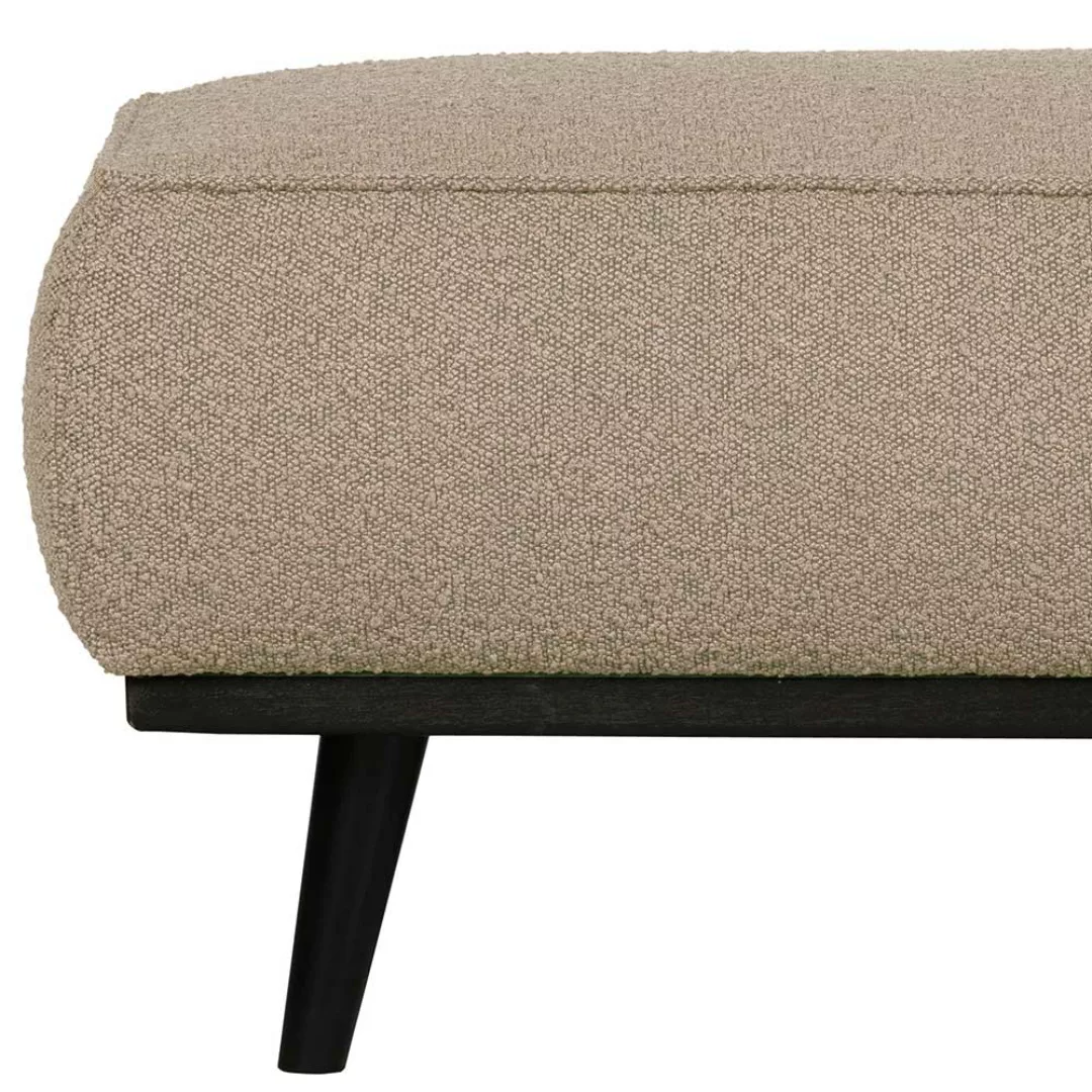 Sitzhocker in Beige Stoff 80 cm breit günstig online kaufen