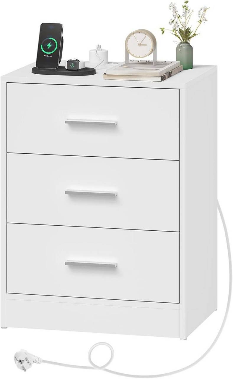 Woltu Nachttisch (1-St), mit Ladefunktion, Steckdose, günstig online kaufen