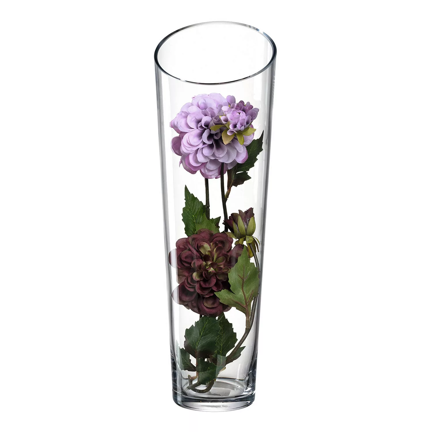 home24 Leonardo Vase Dynamic 30 Transparent Glas 12x30x12 cm (BxHxT) illumi günstig online kaufen